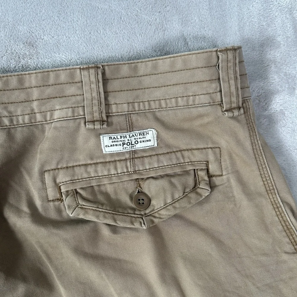 VTG 90's Polo Ralph Lauren Cargo Shorts Men 42 Military Utility Surplus Wide Y2K